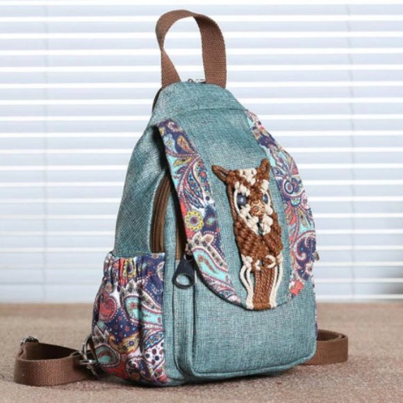 Women\'s bag Fashion Canvas Women\'s backpack leisure travel small backpack Female